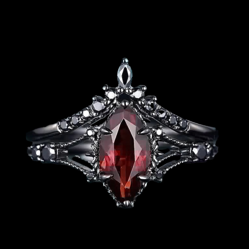 WorldNorse Garnet Crown Flame Ring - US 11 - image 1