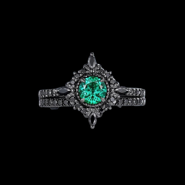 WorldNorse Emerald Norse Frost Ring - US 10 - image 1