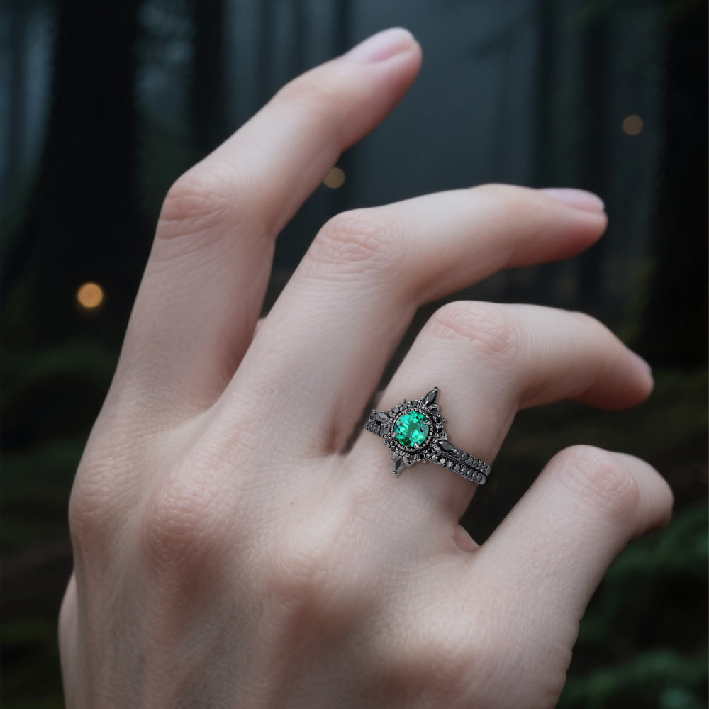 WorldNorse Emerald Norse Frost Ring - image 2