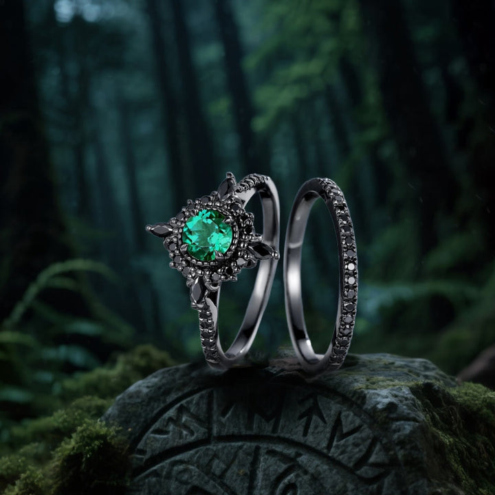 WorldNorse Emerald Norse Frost Ring - image 5