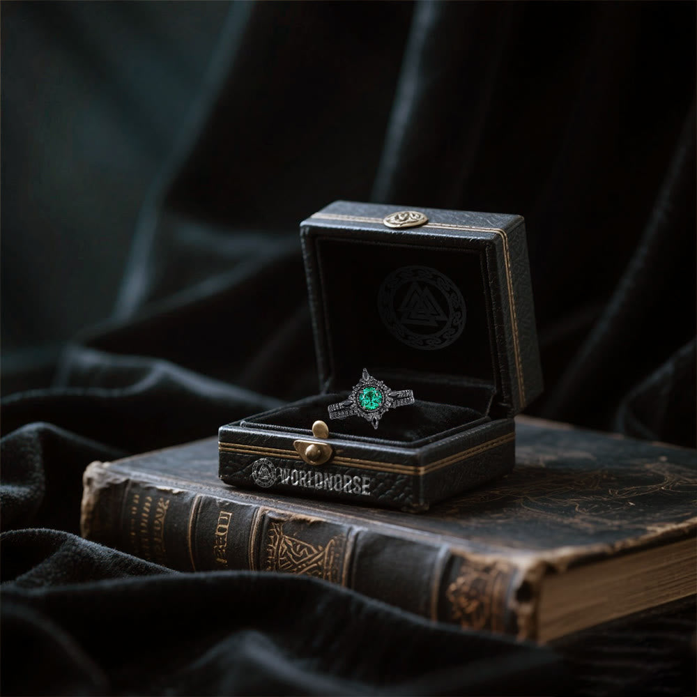 WorldNorse Emerald Norse Frost Ring - image 6