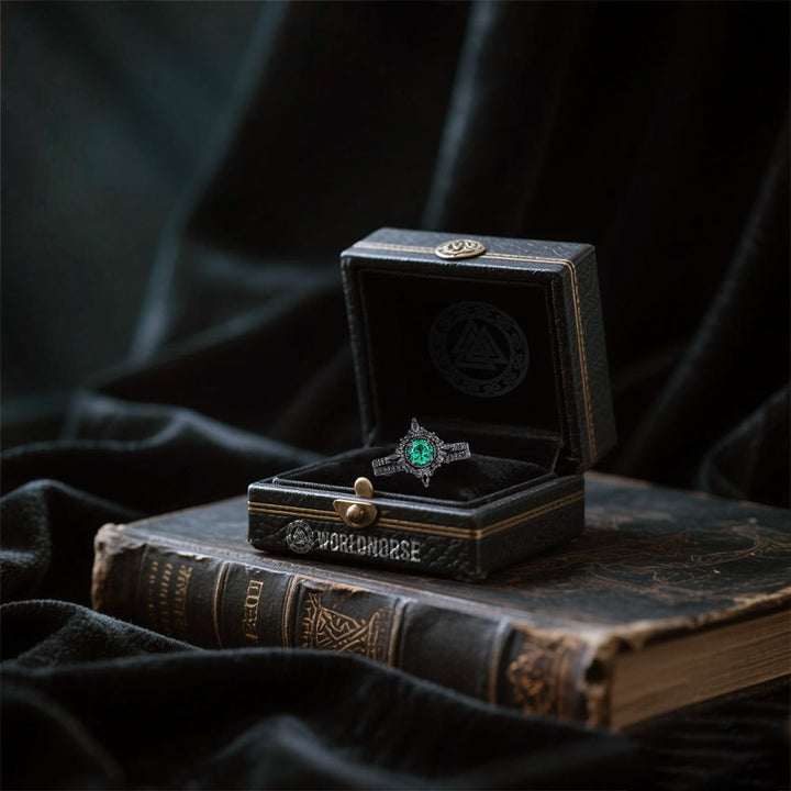 WorldNorse Emerald Norse Frost Ring - image 6