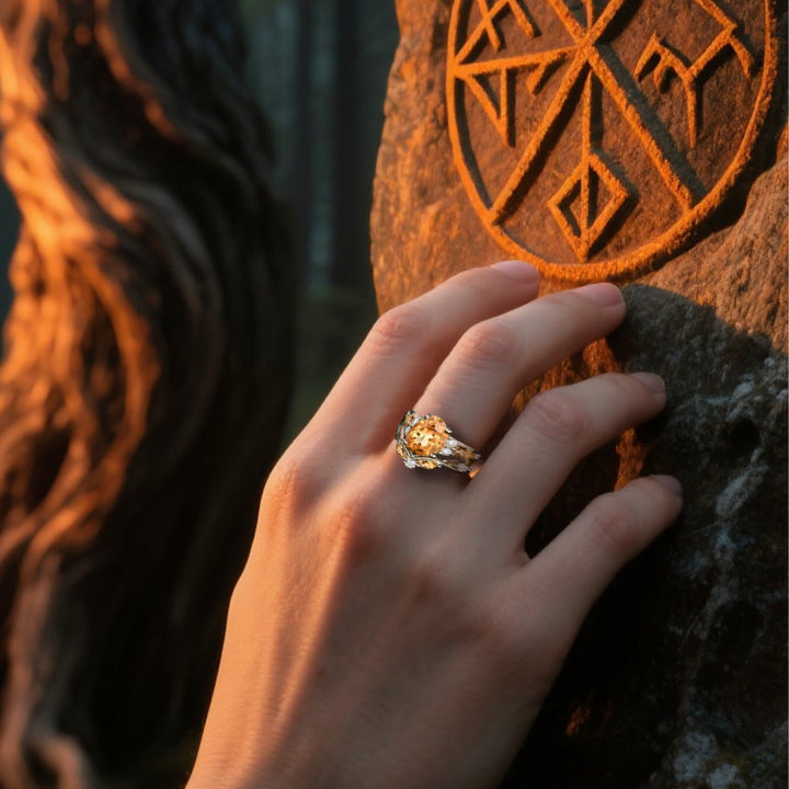 WorldNorse Sunborn Crown Of The North Ring - image 1