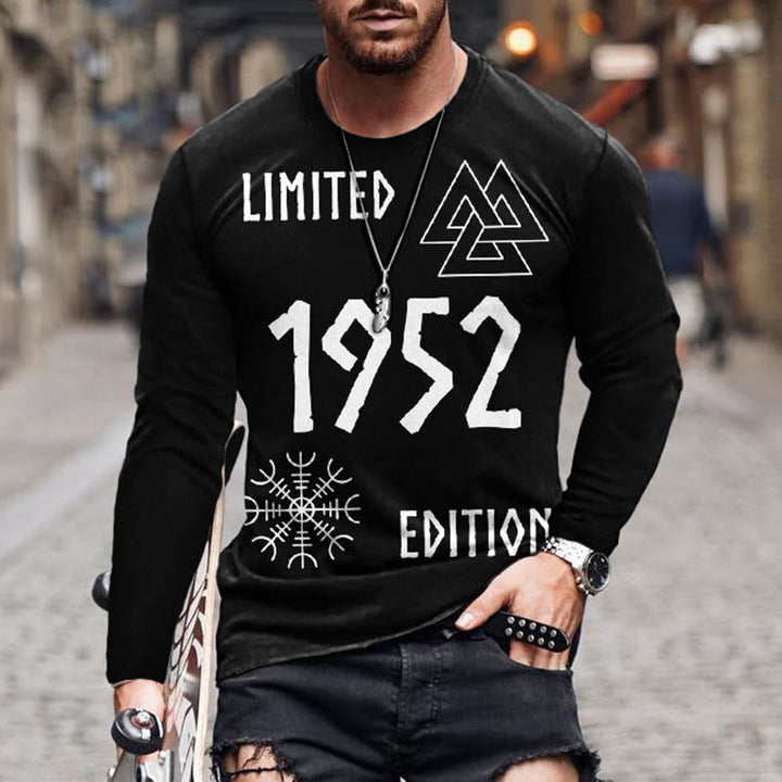 WorldNorse Nineteen Fifty Two Helm Of Awe Valknut Long T-shirt - US/UK/AU50，EU60 (5XL) - image 0