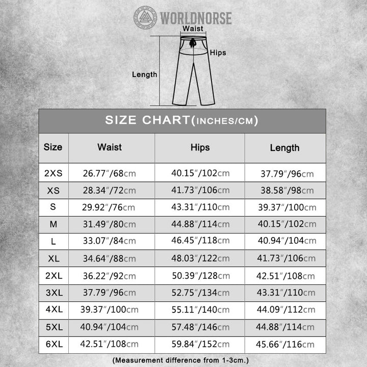 WorldNorse Viking Wolf Victory Or Valhalla Casual Pants - image 1