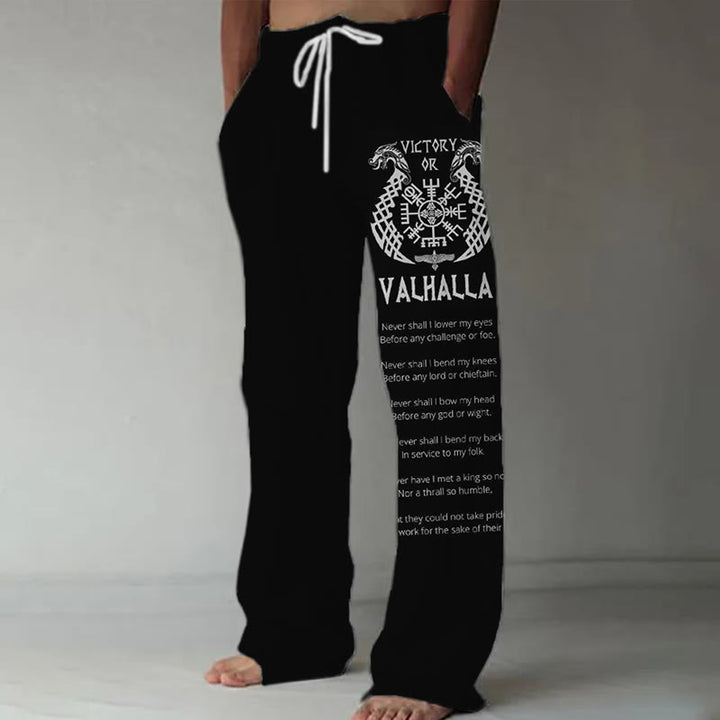 WorldNorse Norse Dragon Vegvisir Raven Verse Casual Pants - US/UK/AU52，EU62 (6XL) - image 0