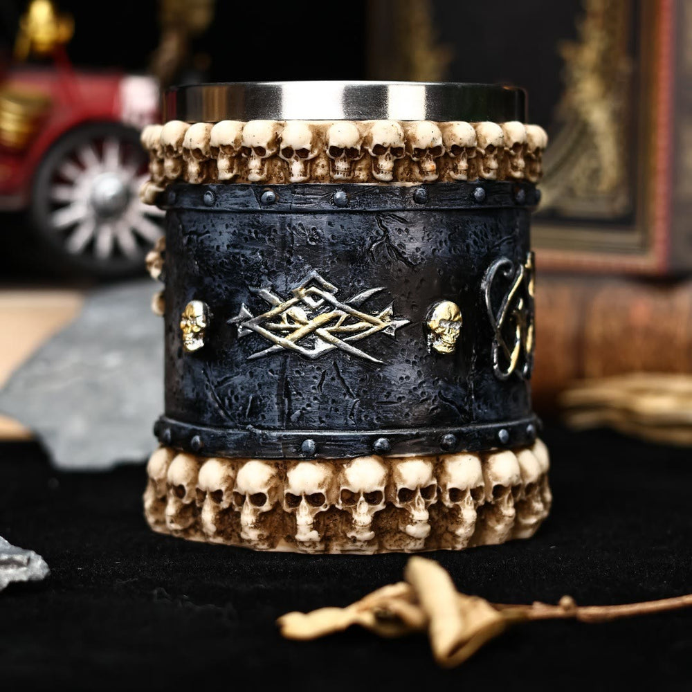 WorldNorse Vintage Skull Celtic Knot Claw Mug - image 2