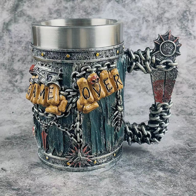 WorldNorse Gothic Game Over Beer Mug - Mug - image 0