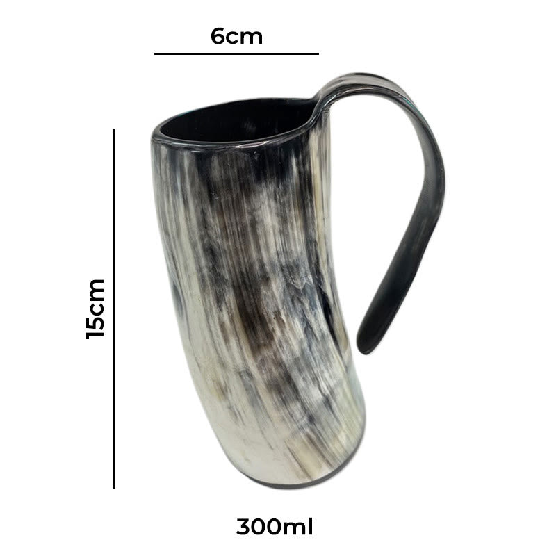 WorldNorse Viking Retro Natural Ox Horn Mug - Medium Horn Base - image 5
