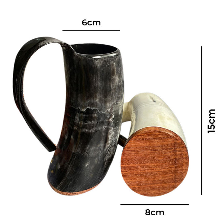 WorldNorse Viking Retro Natural Ox Horn Mug - Extra Large Horn Mug - image 13