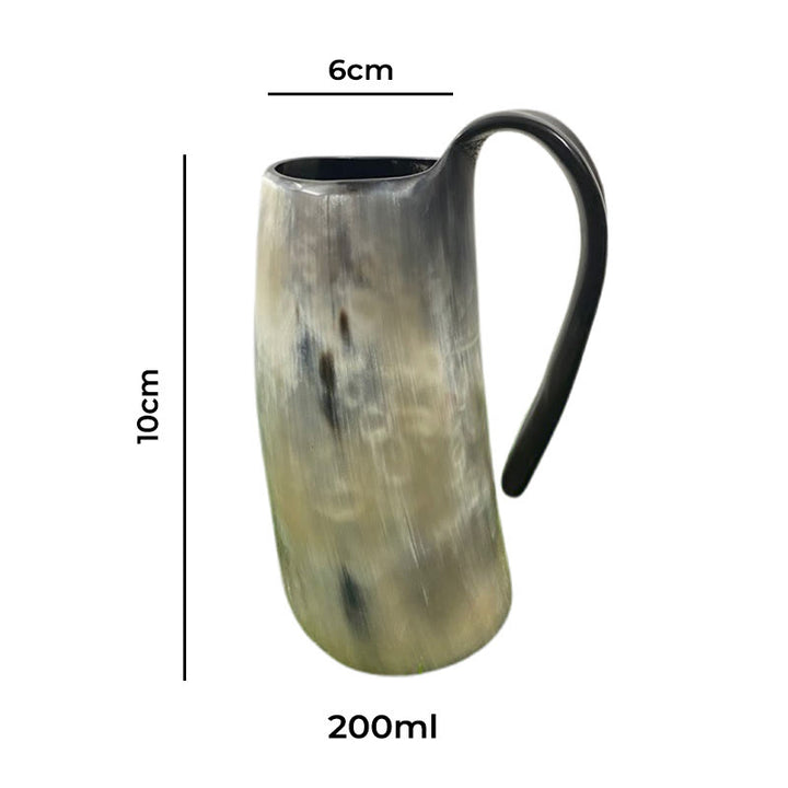 WorldNorse Viking Retro Natural Ox Horn Mug - Small Horn Mug - image 2