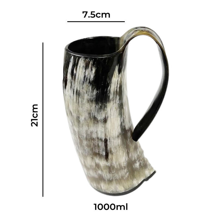WorldNorse Viking Retro Natural Ox Horn Mug - Large Horn Mug - image 11