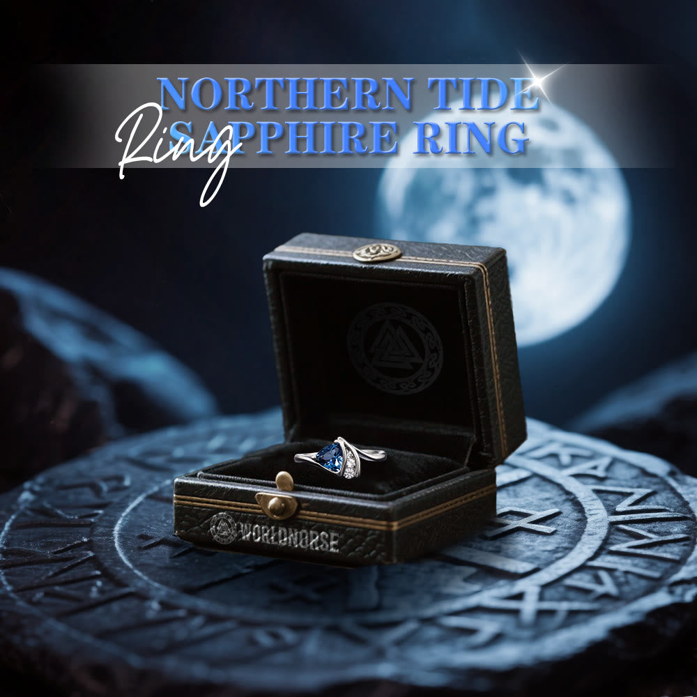 WorldNorse Northern Tide Sapphire Ring - image 2