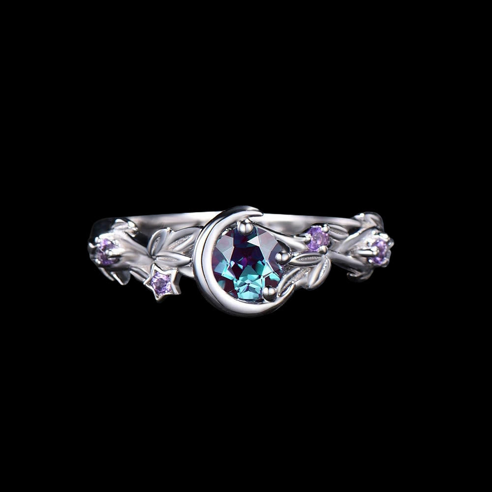 WorldNorse Moon Star Branch Ring - Silver - US 10 - image 4