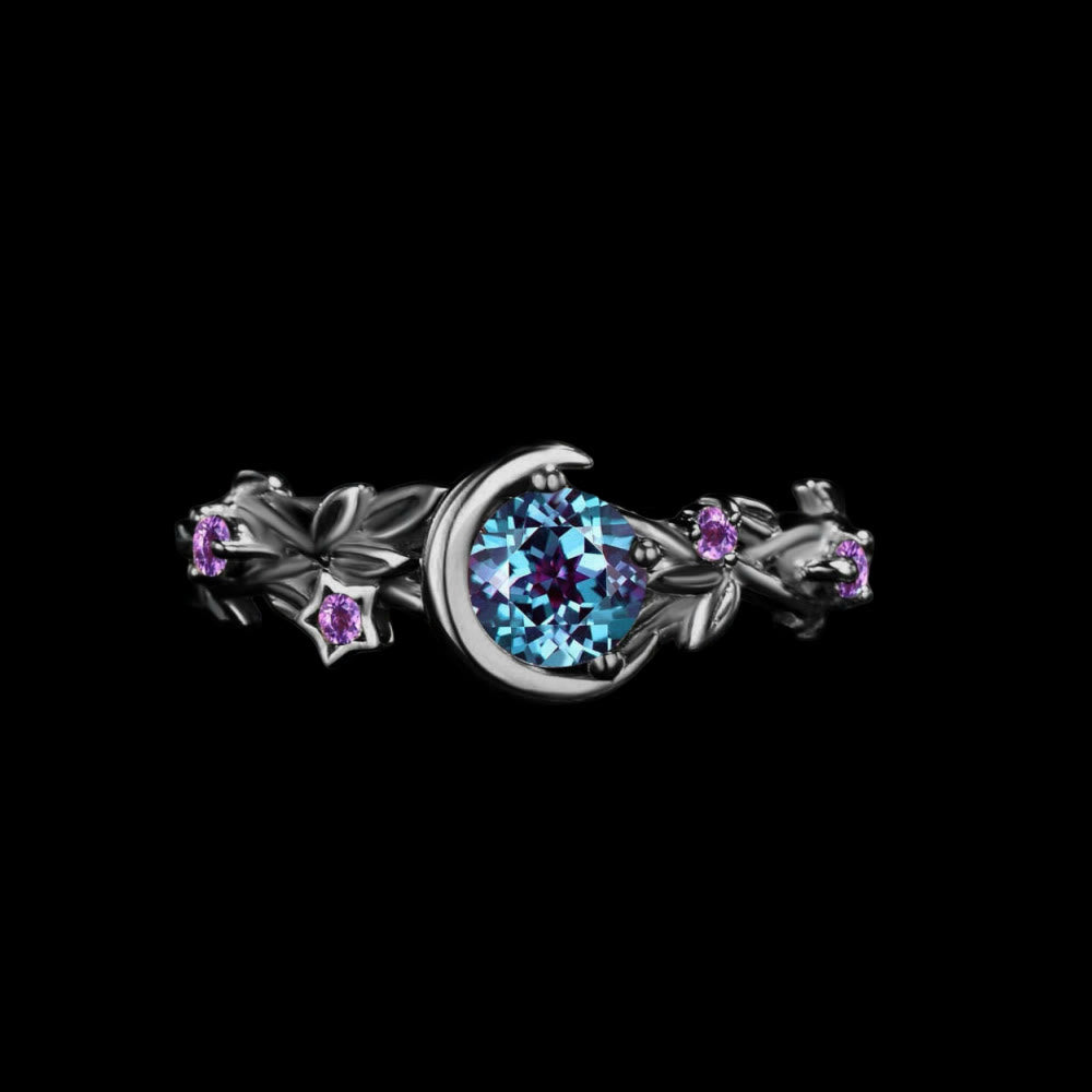 WorldNorse Moon Star Branch Ring - Black - US 10 - image 8