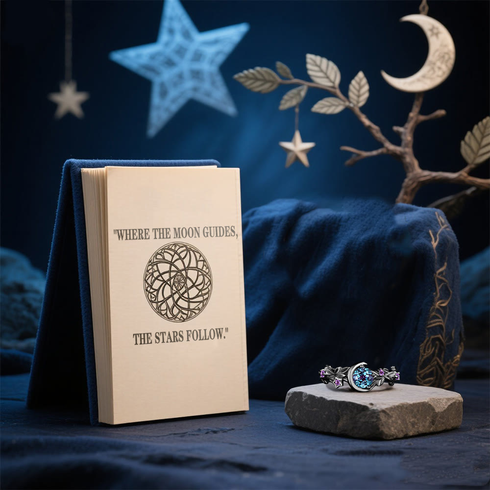 WorldNorse Moon Star Branch Ring - image 12