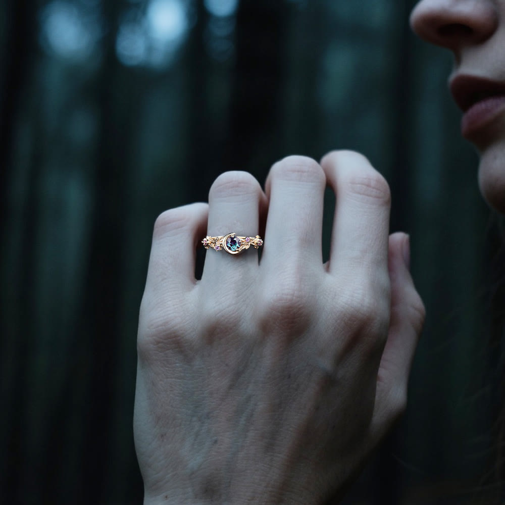 WorldNorse Moon Star Branch Ring - image 1