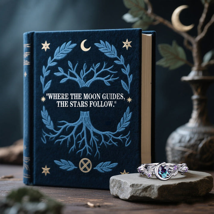 WorldNorse Moon Star Branch Ring - image 8