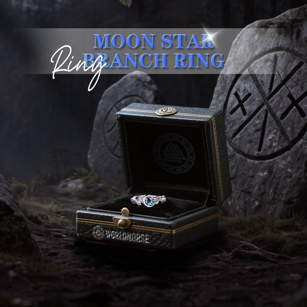 WorldNorse Moon Star Branch Ring - image 7