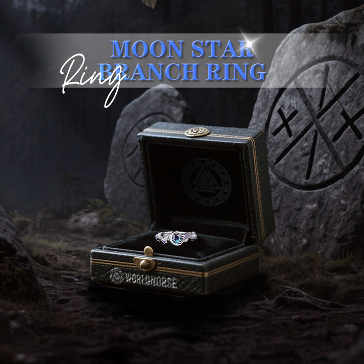 WorldNorse Moon Star Branch Ring - image 7
