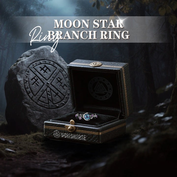 WorldNorse Moon Star Branch Ring - image 10