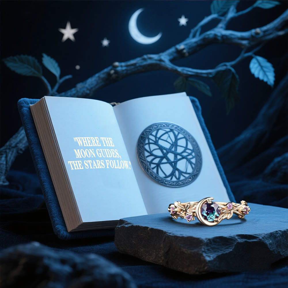 WorldNorse Moon Star Branch Ring - image 4