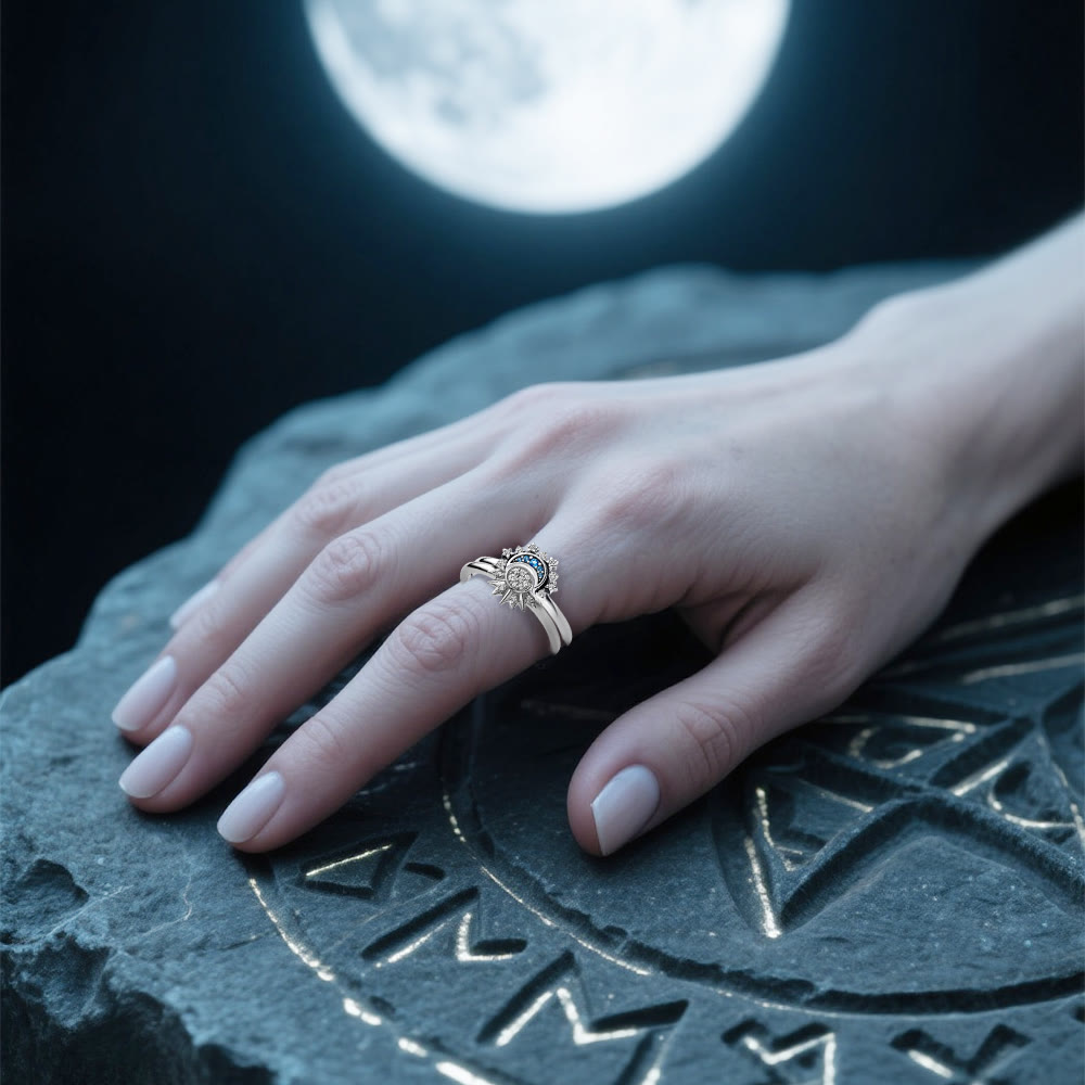 WorldNorse Máni Sun & Moon Ring Set - image 7