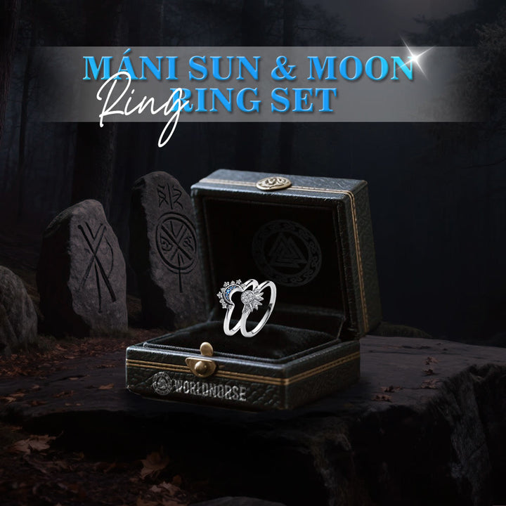 WorldNorse Máni Sun & Moon Ring Set - image 7