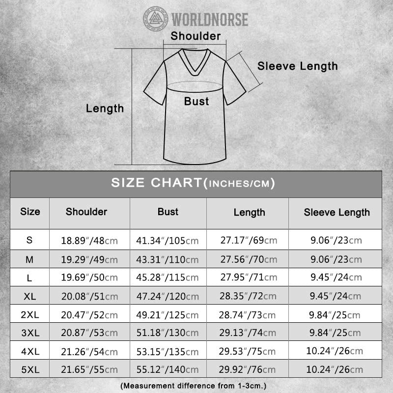 WorldNorse Men's Viking Yggdrasil Celtic Knot Linen V-neck T Shirt - image 1