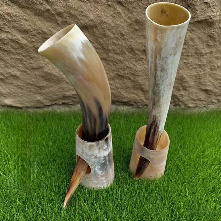 WorldNorse Handcrafted Authentic Drinking Horn - Horn With Stand 36-38 cm - image 11