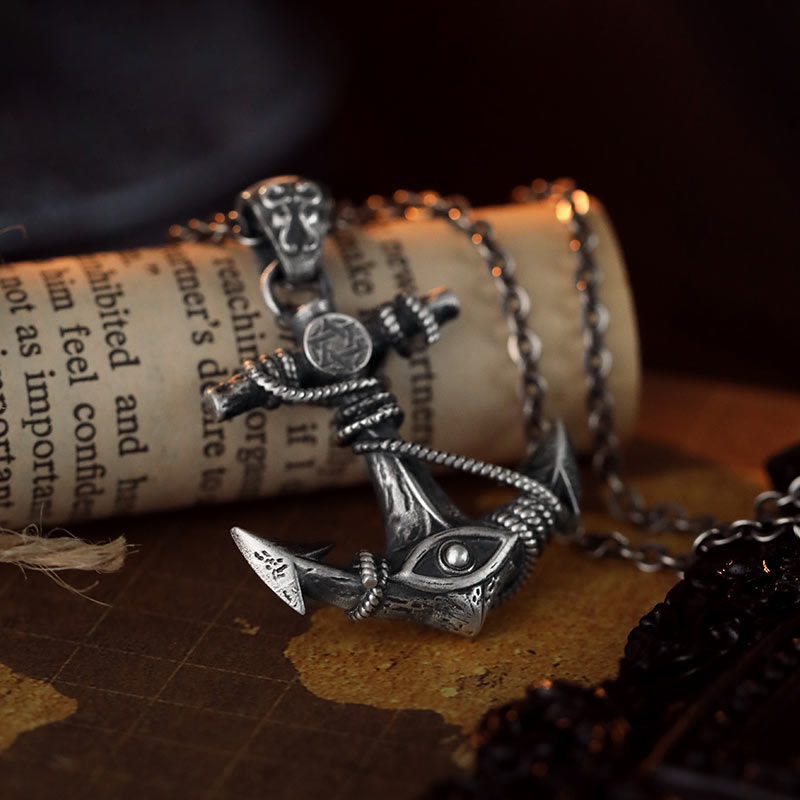 WorldNorse 999 Sterling Silver Gothic Anchor Necklace - image 2
