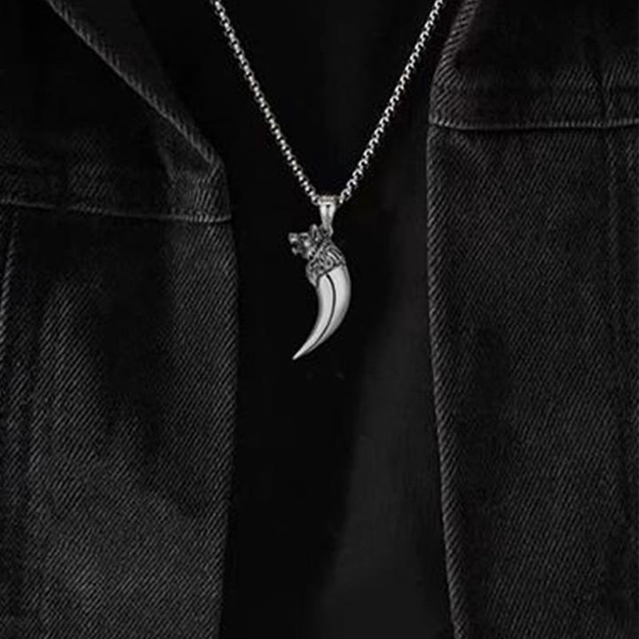 WorldNorse 925 Sterling Silver Wolf Tooth Necklace - image 3