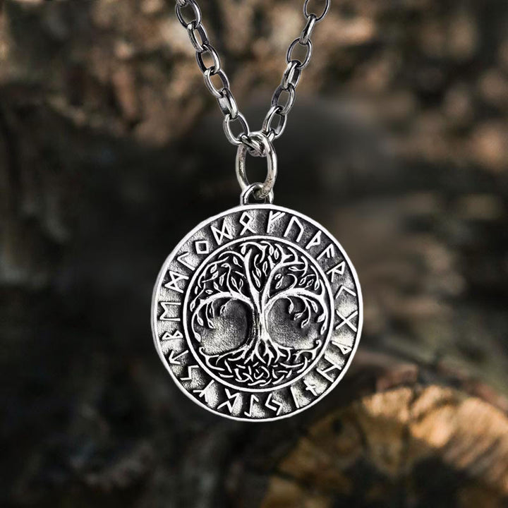 WorldNorse Handcrafted 925 Silver Yggdrasil Rune Necklace - image 2