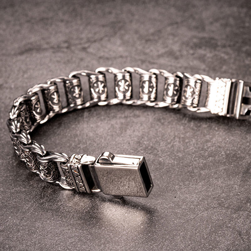 WorldNorse Viking Rune Barrel Chain Bracelet - image 2