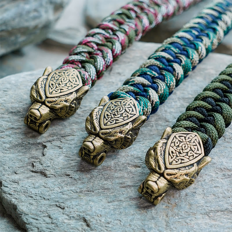 WorldNorse Viking Leopard Shield Paracord Braided Bracelet - image 14