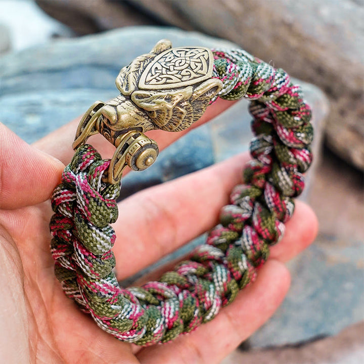 WorldNorse Viking Leopard Shield Paracord Braided Bracelet - image 8