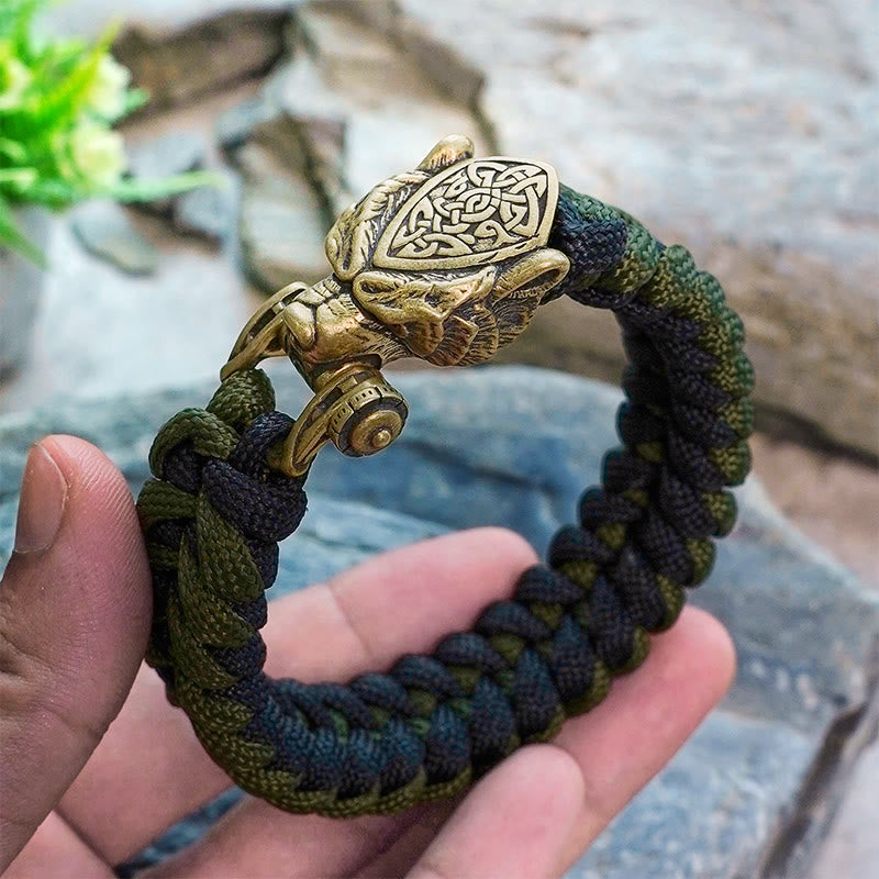 WorldNorse Viking Leopard Shield Paracord Braided Bracelet - image 12