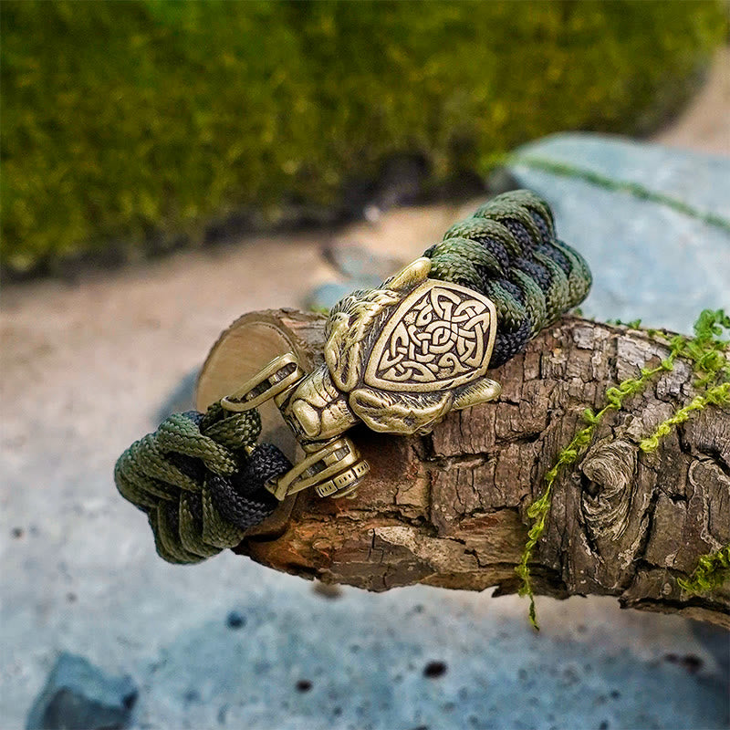 WorldNorse Viking Leopard Shield Paracord Braided Bracelet - image 10