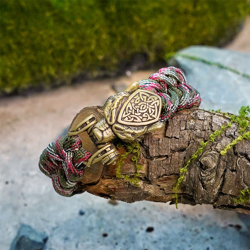 WorldNorse Viking Leopard Shield Paracord Braided Bracelet - image 7