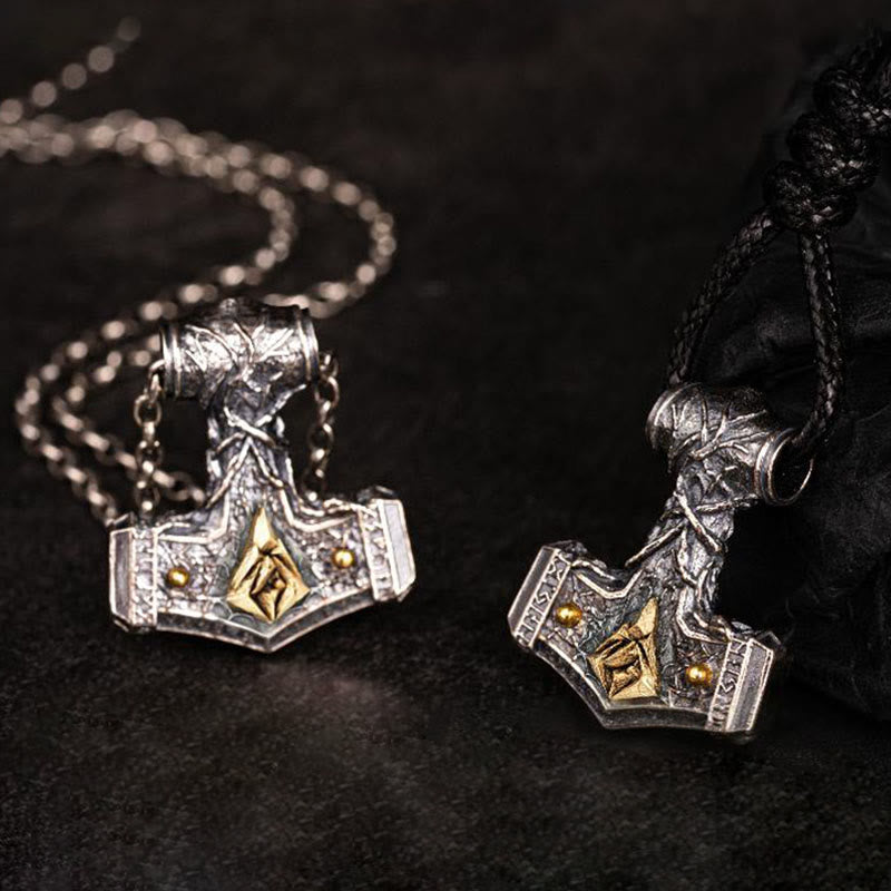 WorldNorse 925 Sterling Silver Mjolnir Stonehenge Necklace - image 3