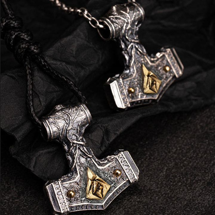 WorldNorse 925 Sterling Silver Mjolnir Stonehenge Necklace - image 4