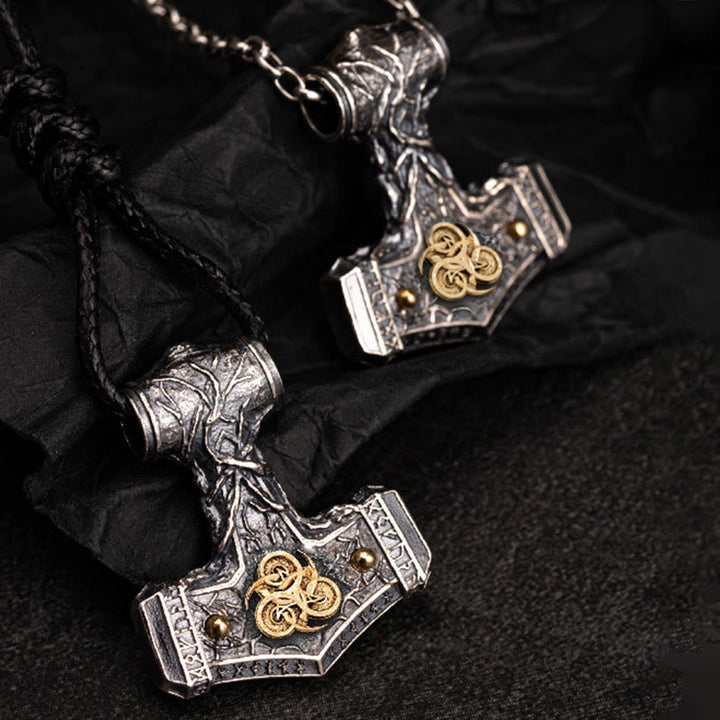 WorldNorse 925 Sterling Silver Thor Hammer Hurricane Force Necklace - image 4