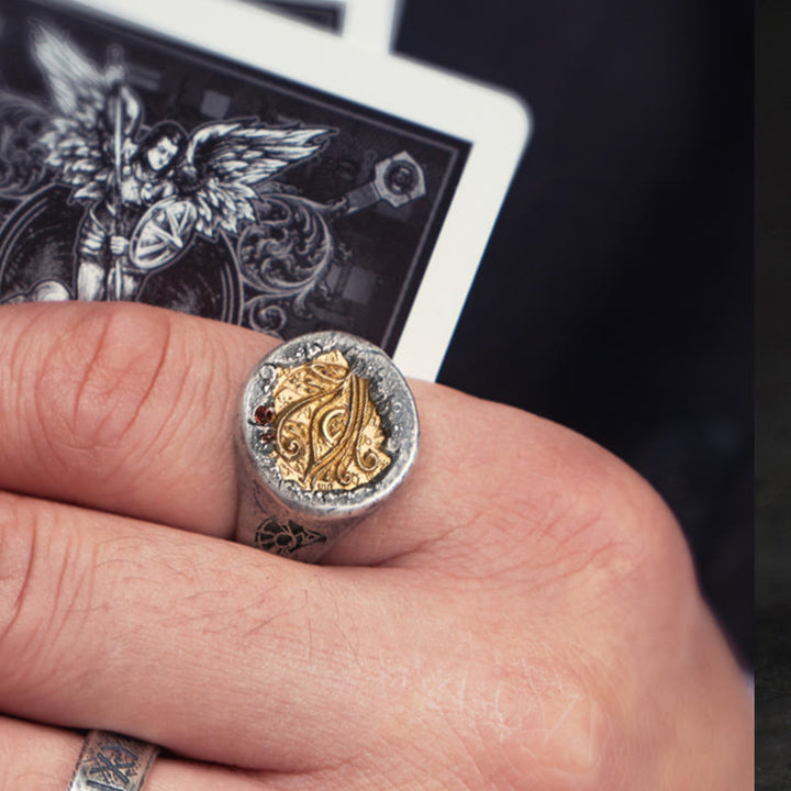 WorldNorse Handcrafted 925 Silver Left Eye Of Horus Ring - image 1