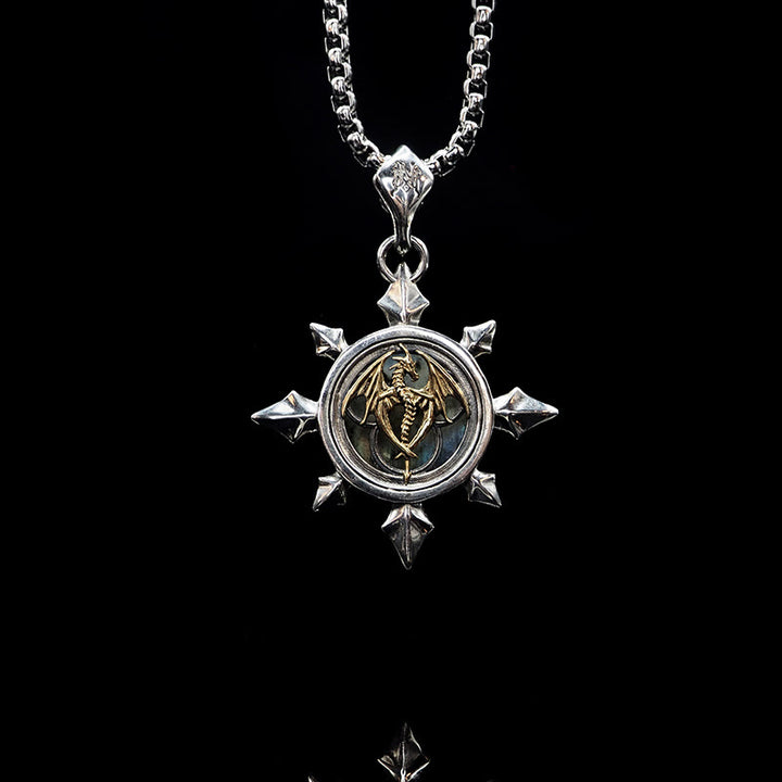 WorldNorse Dragon Stone Polaris Necklace - Small Clavicle Titanium Clavicle Chain - image 4
