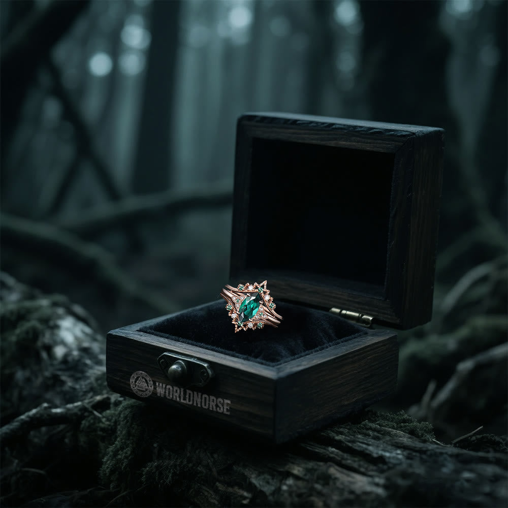 WorldNorse Eir's Emerald Grace Ring - image 4