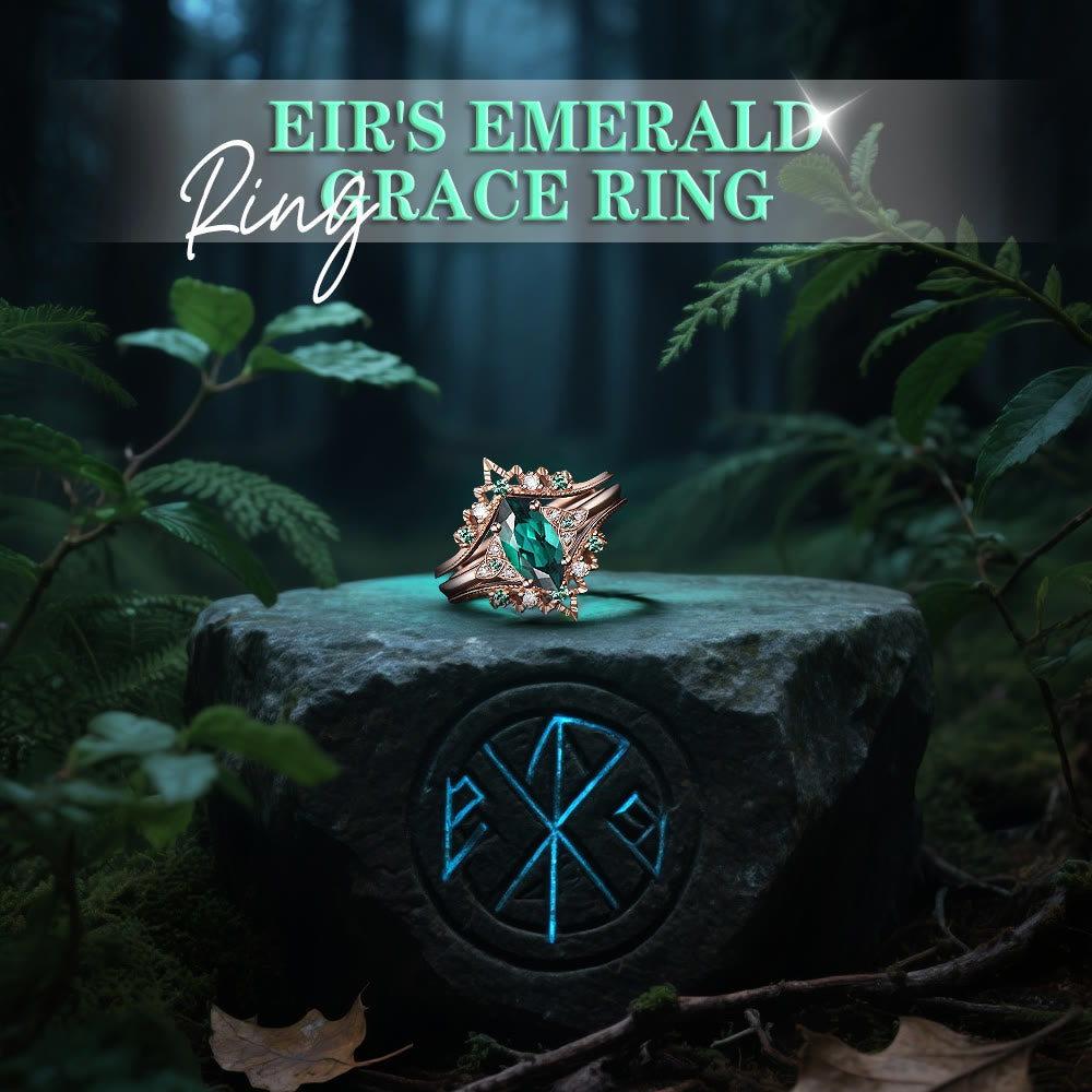 WorldNorse Eir's Emerald Grace Ring - image 2