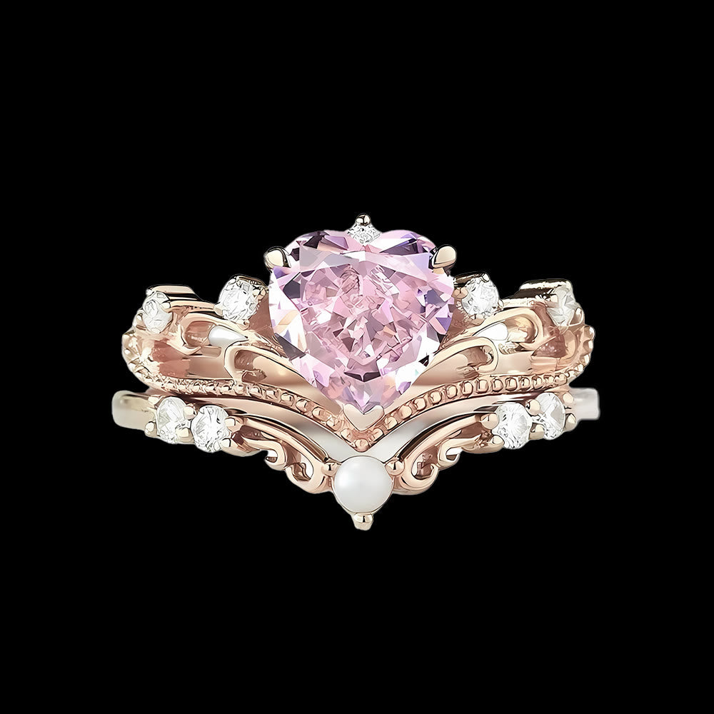WorldNorse Freyja's Heartfire Crown Ring Set - US 10 - image 1