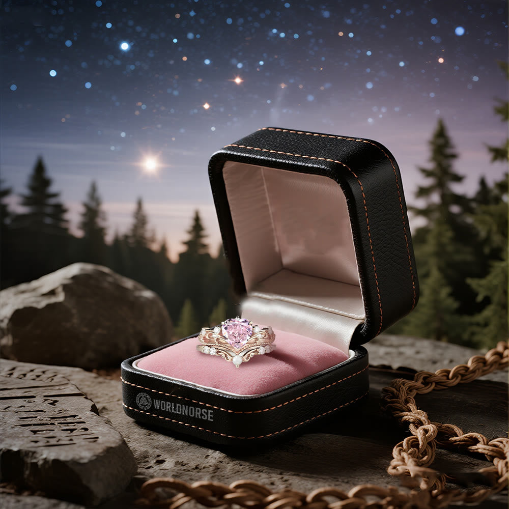 WorldNorse Freyja's Heartfire Crown Ring Set - image 4