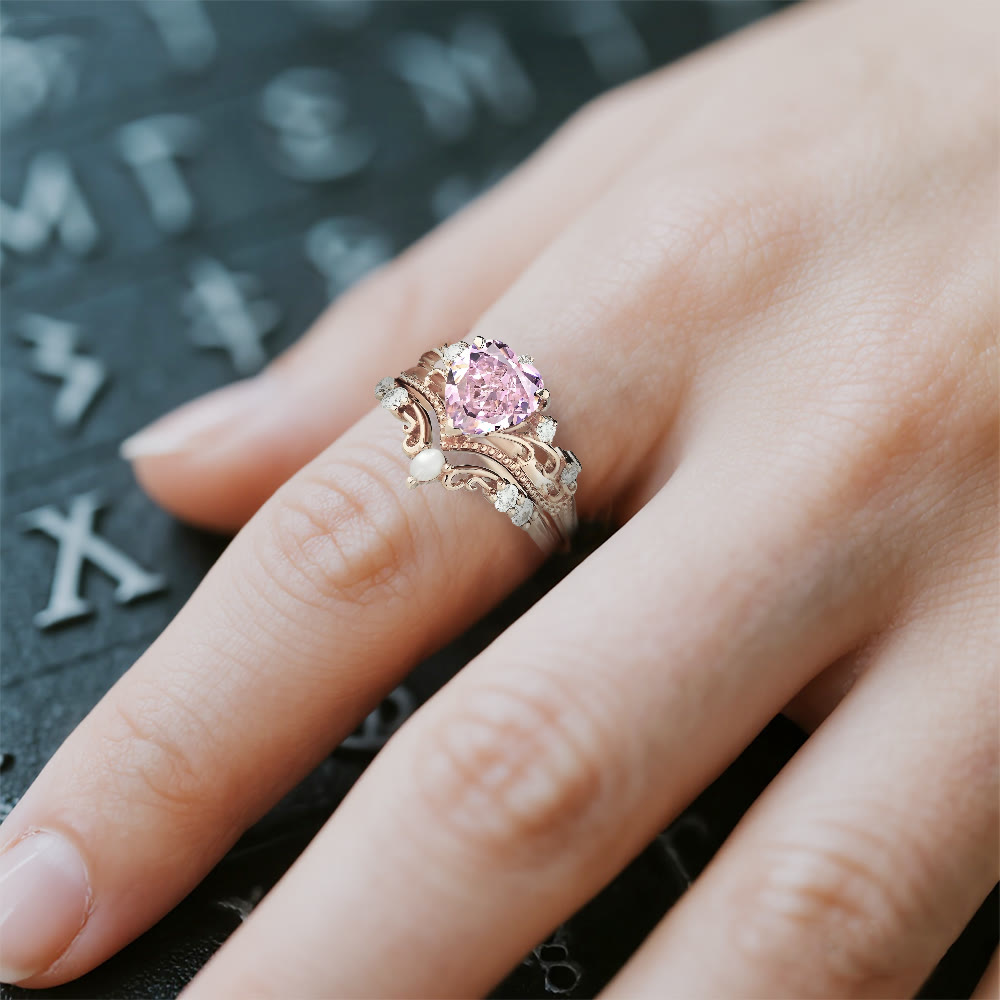 WorldNorse Freyja's Heartfire Crown Ring Set - image 2