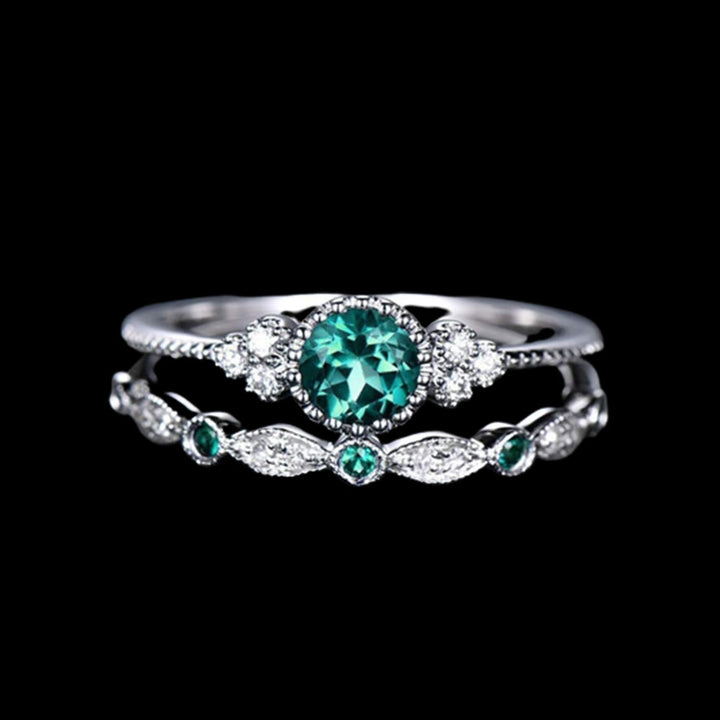 WorldNorse Norse Lovebond Ring - Green - US 10 - image 0